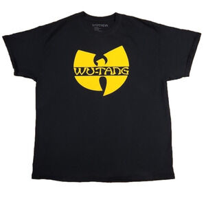 𝅺wu-tang Black With Yellow Logo T-Shirt